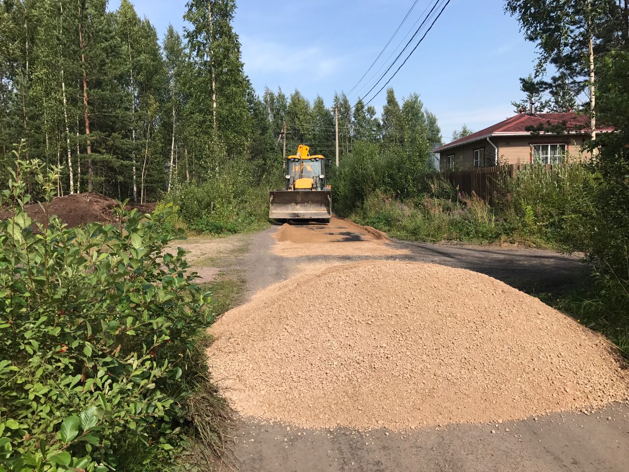 Песчано гравийная подсыпка